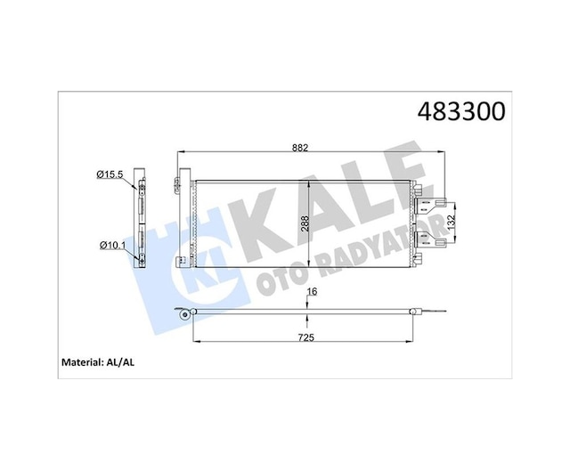 Klima Radyatörü Kondenseri Kale 040abc030 Fiat Ducato