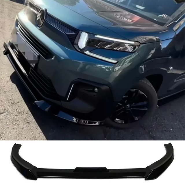 Citroen Berlingo Ön Lip Plastik Parlak Siyah Karlık-ön-ek-bodykit 2023 2024 2025