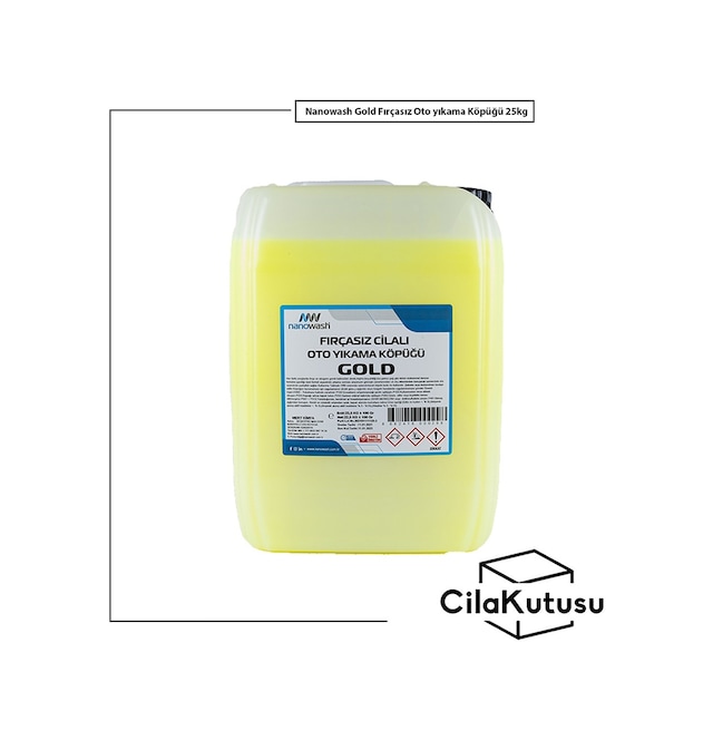 Nanowash Gold Fırçasız Cilalı Oto Yıkama Şampuanı 25 Kg.