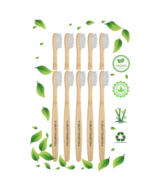 Pharma Acqua 10 Lu Beyaz Bambu Diş Fırçası