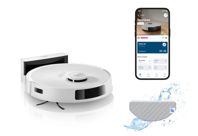 Bosch Spotless BCRC1W Akıllı Robot Süpürge Beyaz