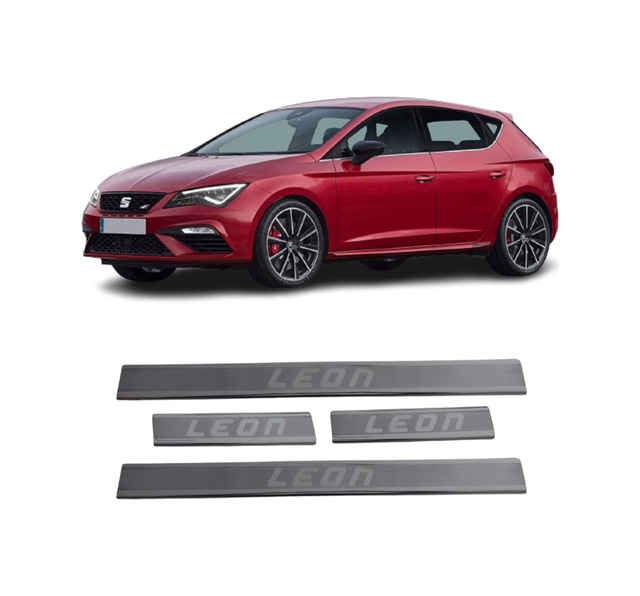 Seat Leon Krom Kapı Eşiği (4prç) 2013 Ve Üzeri Paslanmaz Çelik