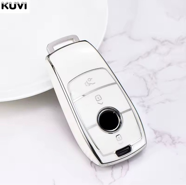 Mercedes Cle Beyaz-silver Anahtar Kılıfı