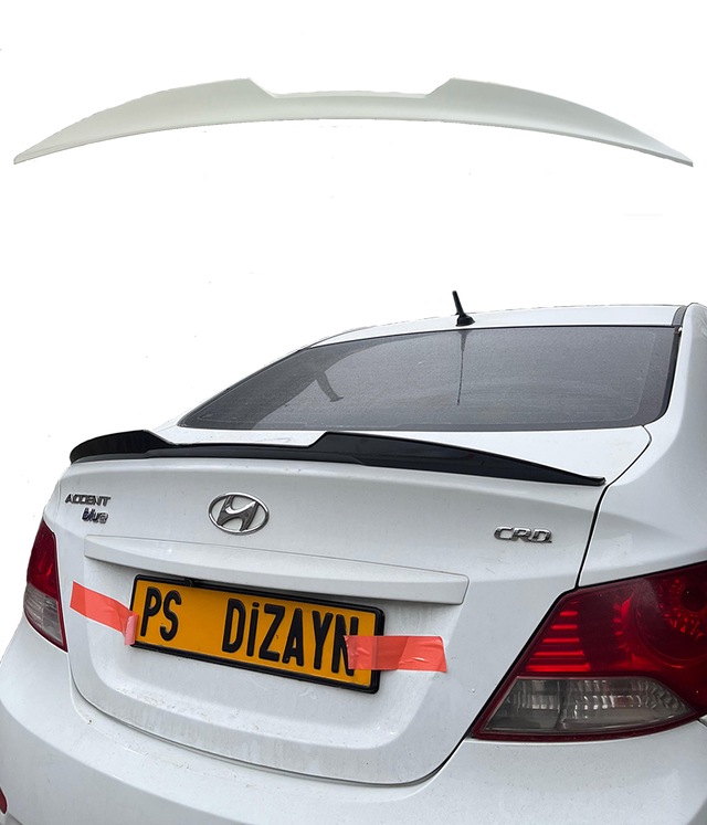 Hyundai Accent Blue Plastik BOYASIZ Spoiler