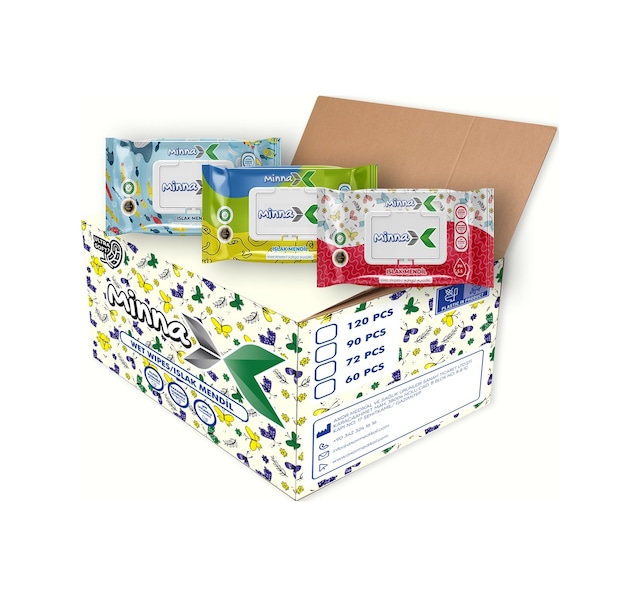 Minnax Islak Mendil 90'lı Paket 90 x 12 1080 Yaprak