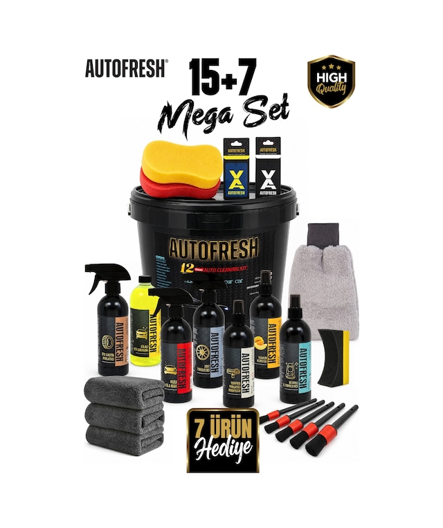 15 Parça Oto Bakım Seti - Mega Set