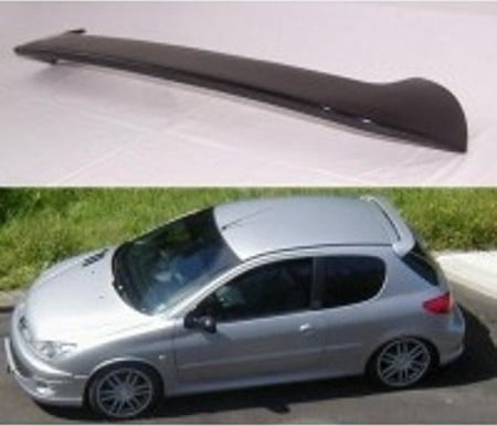 Peugeot 206 Spoyler, Abs Plastik Piano Black Parlak Siyah Tuning