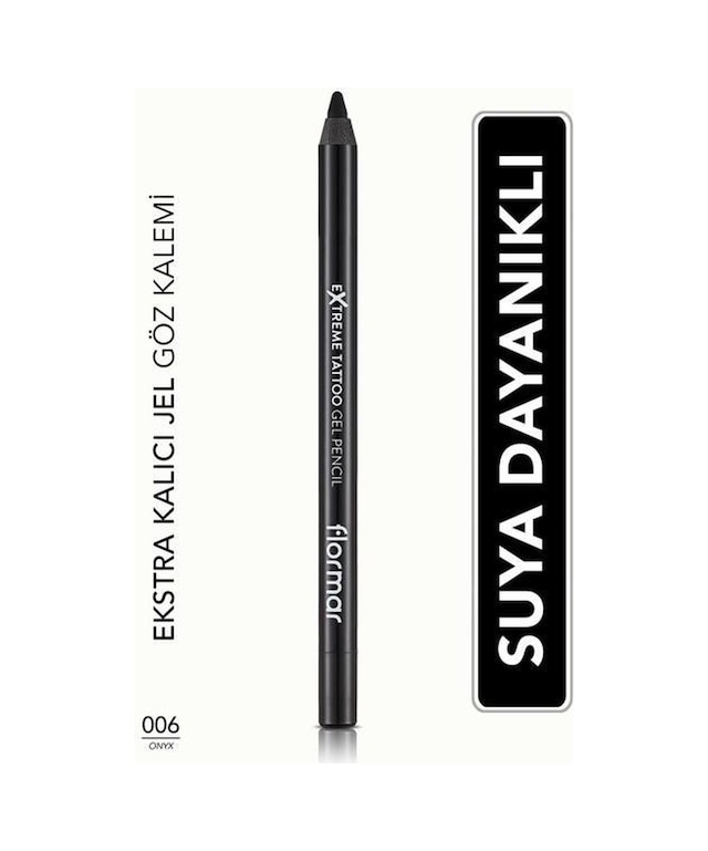 Suya Dayanıklı Jel Göz Kalemi Siyah -extreme Tattoo Gel Pencil-006 Onyx-8682536028882 00