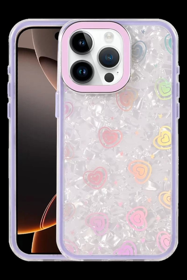 Apple İphone 16 Pro Lumi Desenli Kapak - Mor