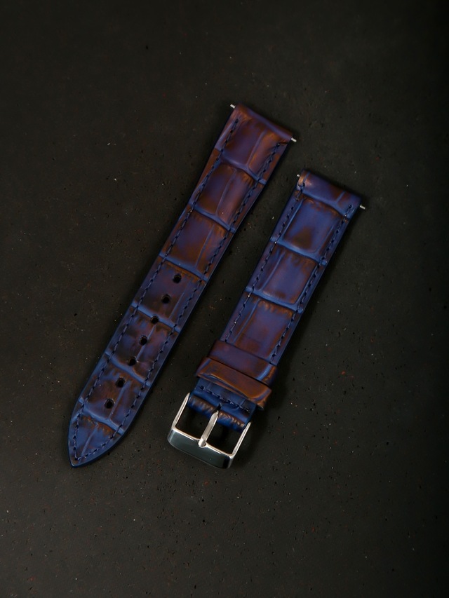 Hakiki Deri 22mm Akıllı Pimli Saat Kordonu Lacivert 52397232