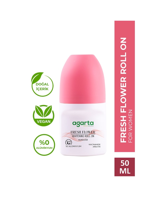 Agarta Ter Kokusu Önleyici 24 Saat Etkili Beyazlatıcı Kadın Fresh Flower Roll-on 50 ML