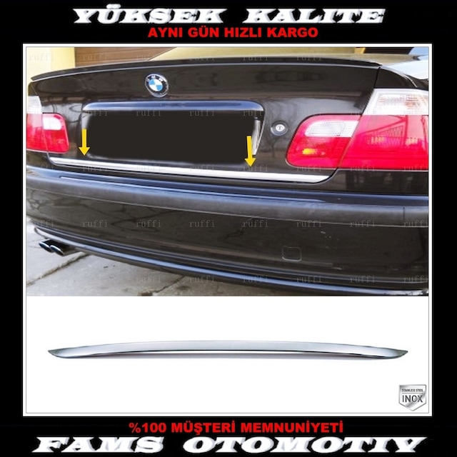 Bmw E46 Krom Alt Bagaj Çıtası 1998-2005 Arası P.Çelik