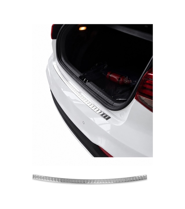 Hyundai I20 Iı Hatchback 2018-2020 Makyajlı Uyumlu Krom Arka Tampon Eşiği Paslanmaz Çelik Taşlı Mat