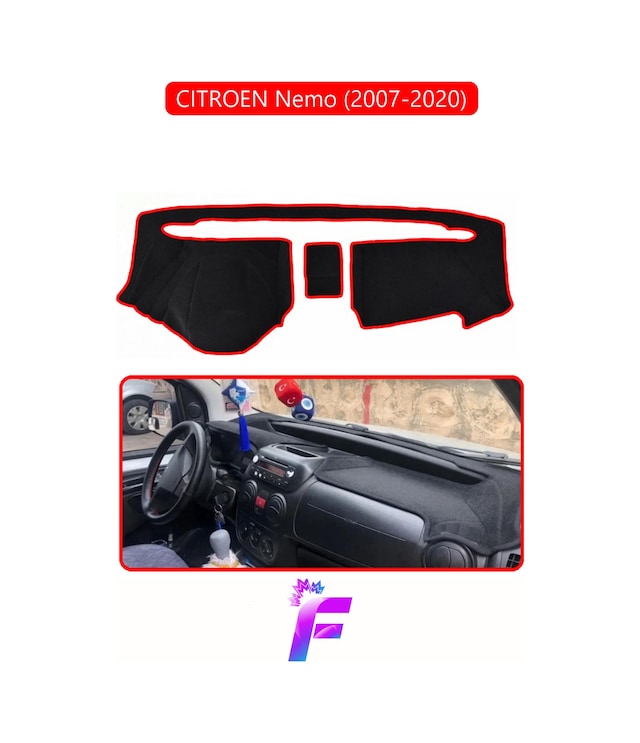 Cıtroen Nemo 2007-2020 Torpido Örtüsü Güneşten Korur Kolay Montaj Tam Uyum Hızlı Montaj E9 Torpido Halısı
