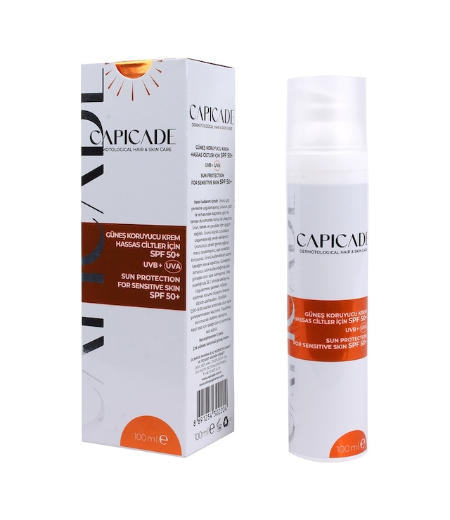 Capicade Kızarık ve Hassas Cilt Güneş Kremi SPF50+ 100 ML