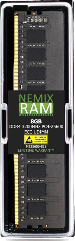 Nemıxram 8GB DDR4 3200MHz CL22 ECC UDIMM ME25600-818