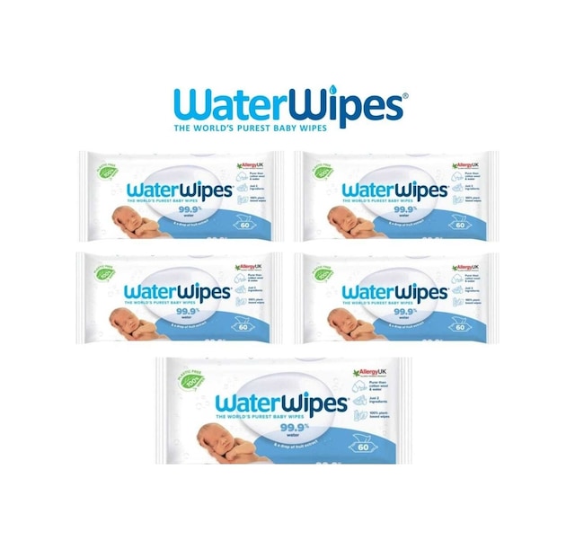Waterwipes Yeni Doğal Biodegradable Baby (5X60 - 300 Yaprak) Wipes