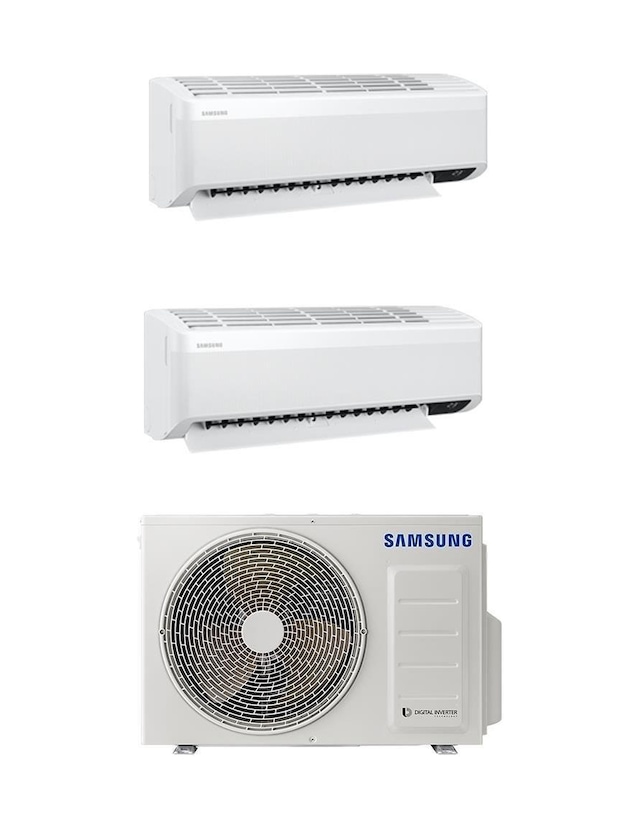 Samsung WindFree Multi AJ050TXJ2KH/EA 5.2 kW 1 Dış + 2 İç Ünite (12+18) Duvar Tipi Klima