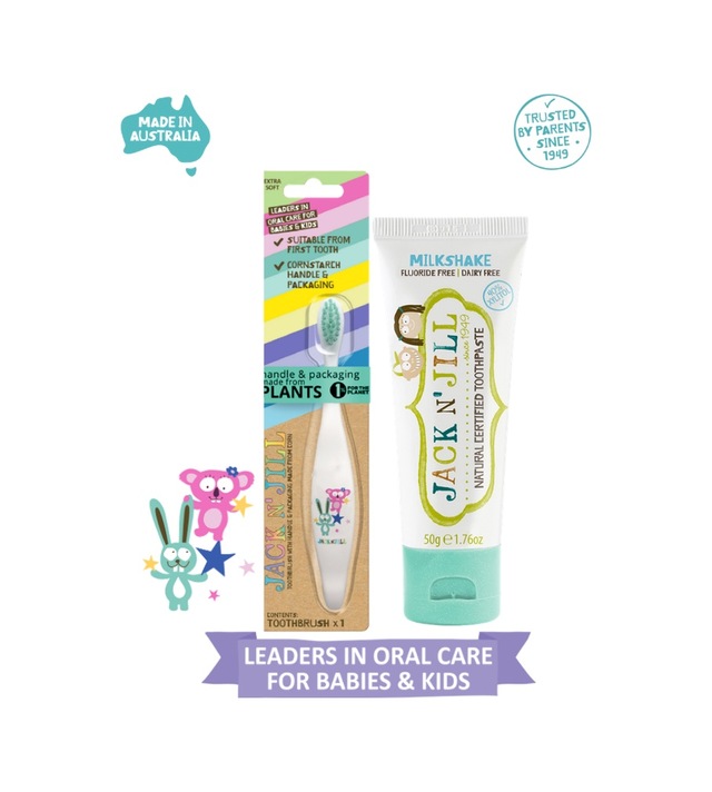 Doğal Sertifikalı Bebek/çocuk Diş Seti Bunny&koala Diş Fırçası + Milkshake Diş Macunu 50g