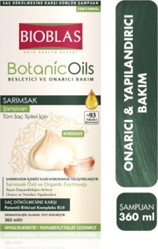 Bioblas Botanic Oils Sarımsaklı Şampuan 360 ml Saç Dökülmesine Karşı