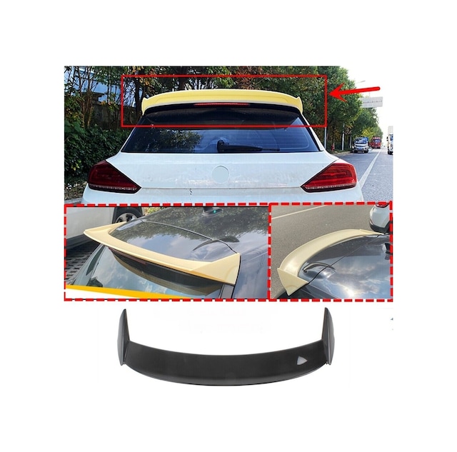 Vw Scirocco 2015-2018 Plastik Parlak Siyah Spoiler Uyumlu