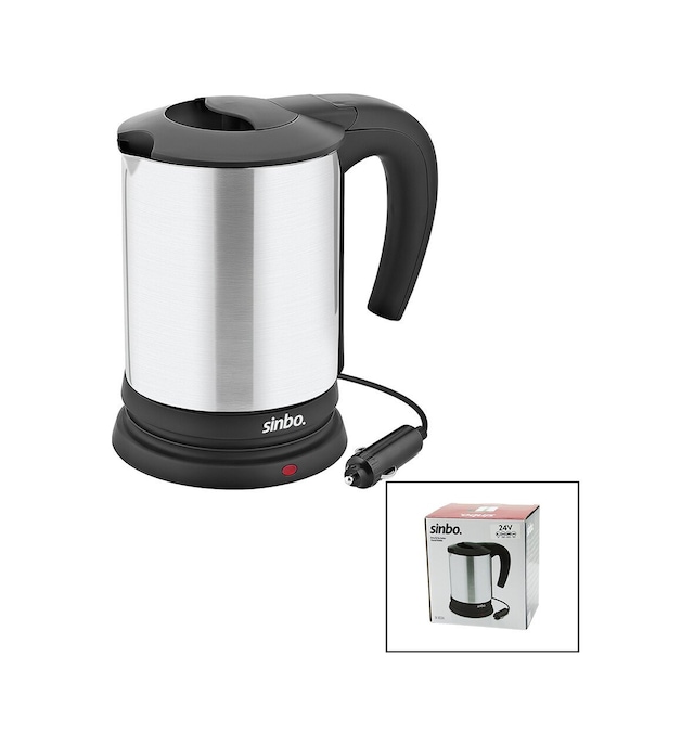Sinbo Sk-8034 24v Araç İçi Kettle Paslanmaz Çelik Su Isıtıcısı 0.8lt 200w Çakmaklık Fişli Plastik Kapak - Kulp 5705