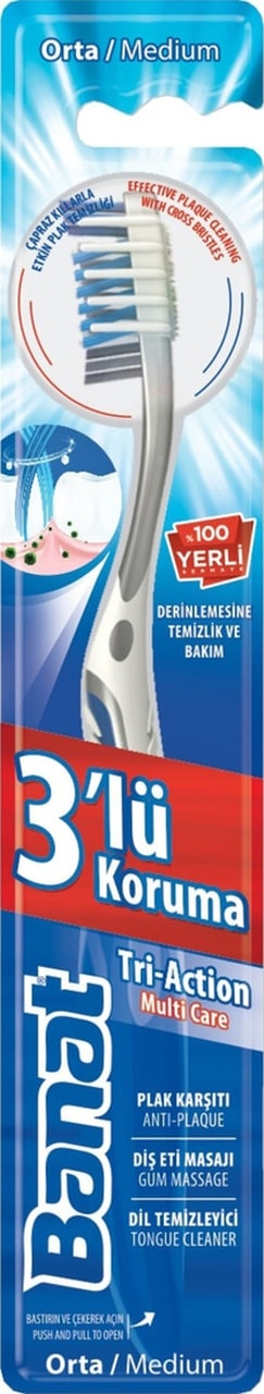 Banat Tri-Action Üçlü Koruma Diş Fırçası Medium