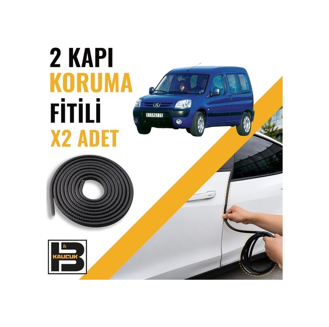 Peugeot Partner 1996-2008 Kapı Koruma Fitili-iki Kapı-siyah-bm1141