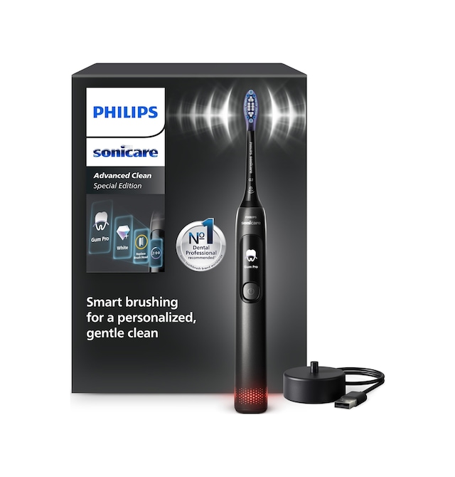 Philips Sonicare Advancedclean Sınırlı Üretim Elektrikli Diş Fırçası - Akıllı Ekran, Basınç Sensörü, Fırça Başlığı Değiştirme Hatırlatıcısı, 5 Fırçalama Modu Ve Smartimer, Siyah, Hx3792/11