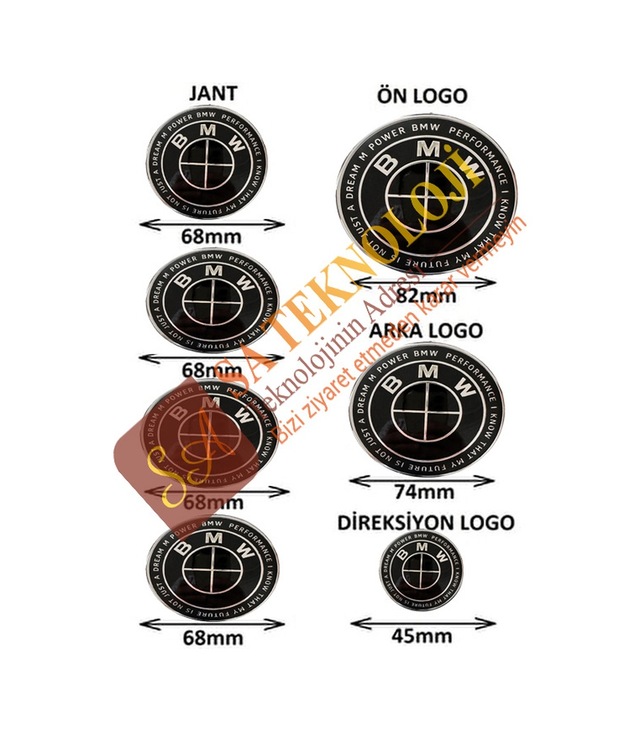 Bmw 50.yıl özel logo seti F30 3pin (Newworld Fullblack 5114813237