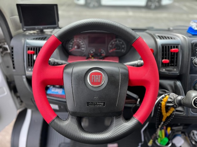 Fiat Ducato Araca Özel Dikmeli Direksiyon Kılıfı 2012-2020 Kırmı