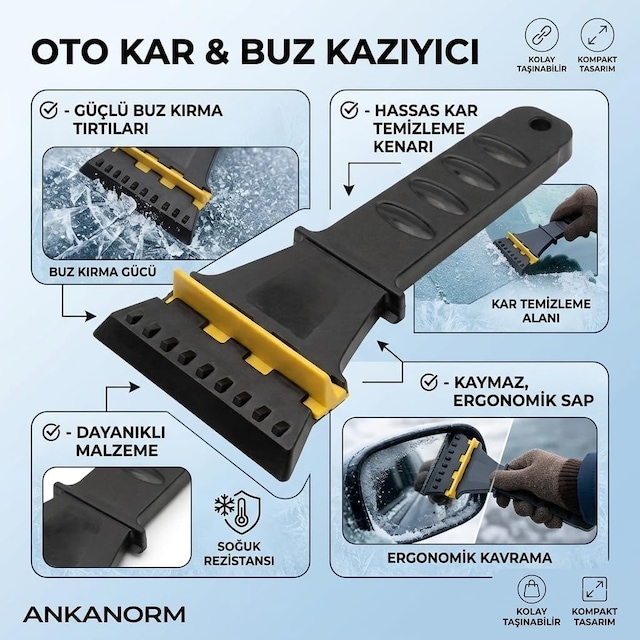 Buz Kazıyıcı Oto Araba Kar Buz Kazıyıcı Kırıcı Kazıma Kazıyıcı Cam Temizleyici Buz Kazıyıcı Buz Kırıcı Çok Renkli