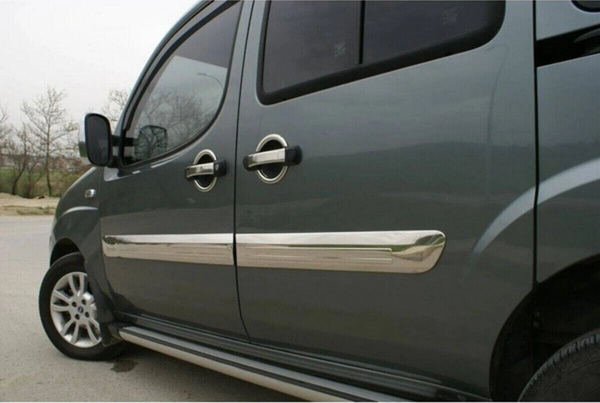 Ueskrom Fiat Doblo 2005-2006-2007-2008-2009-2010 Krom Yan Kapı Çıtası 4 Kapı Paslanmaz Çelik