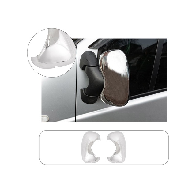 Renault Trafic-Vivaro Uyumlu 2001-2014 Krom Ayna Kapağı 2 Parça Paslanmaz Çelik