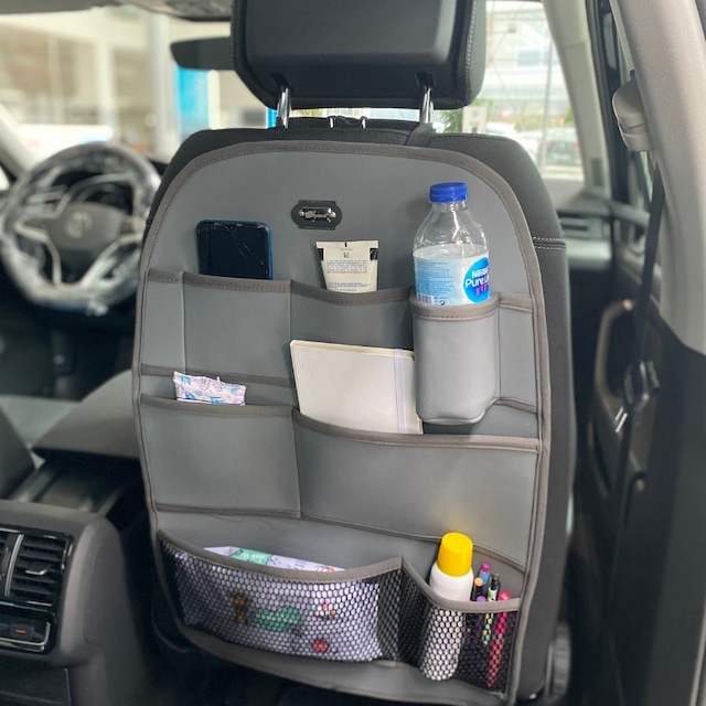 Space Koltuk Arkası Organizer Deri Gri / Syesy95