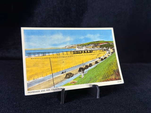 İngiltere Marimex British Made Promenade & Pier, Colwyn Bay Postcard Marimex Ltd. No. Cb.605 1950s Teşhir Ürün