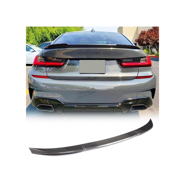 Bmw 3 Serisi G20 Uyumlu Bagaj Üstü Karbon Görünüm Yarasa Spoiler İthal Abs Plastik A+ Kalite