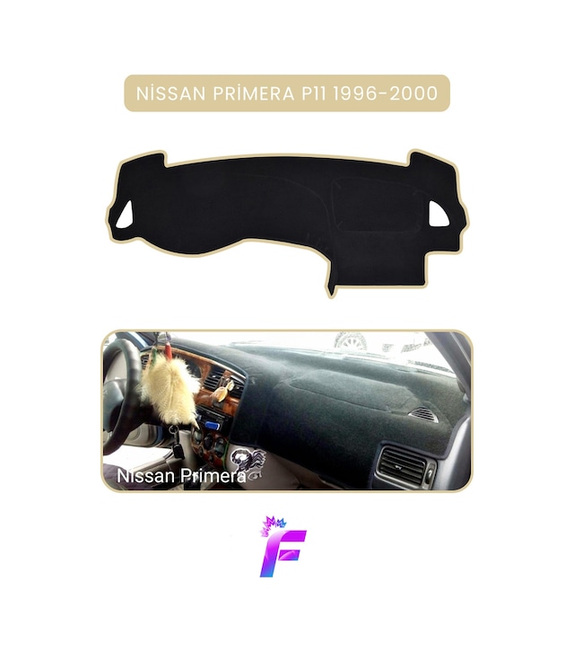 Nissan Primera 1996-2000 Torpido Örtüsü Güneşten Korur Kolay Montaj Tam Uyum Td85 Torpido Halısı