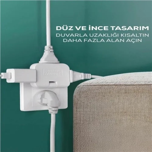 Lb Katlanır Priz 3 Gözlü