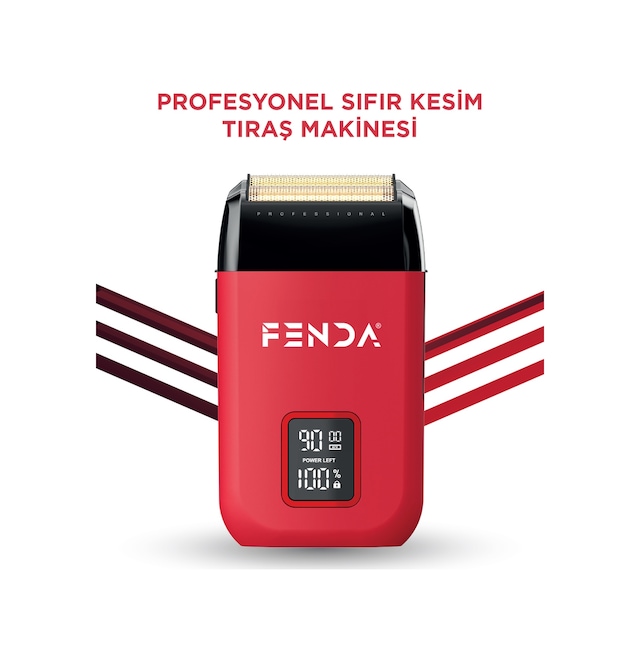 Fenda Profesyonel Sıfır Kesim Tıraş Makinesi Kırmızı Fndsklks0008rd