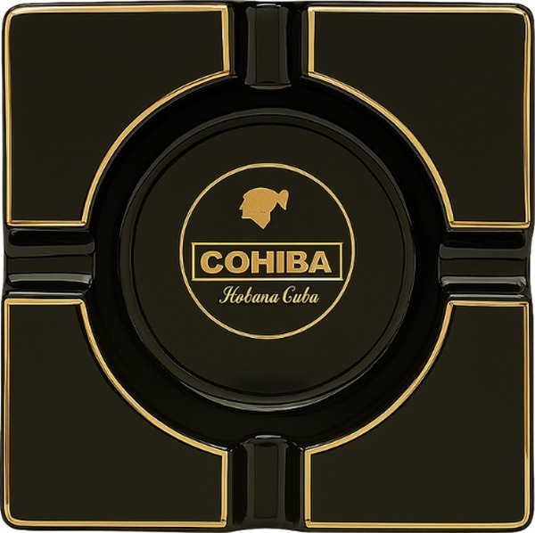 Cohiba Siyah Porselen Dörtlü Büyük Puro Küllüğü - Tr8864