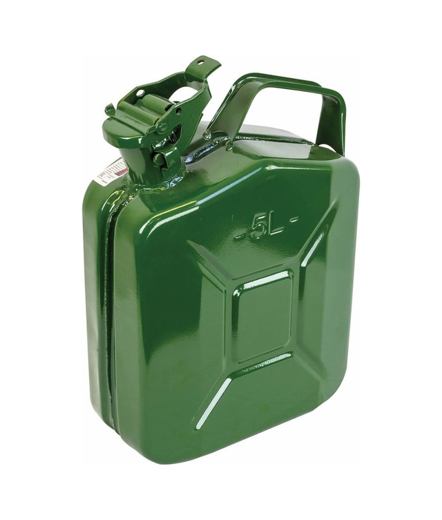 Askeri Tip Metal Benzin Yakıt Bidonu 5 Lt