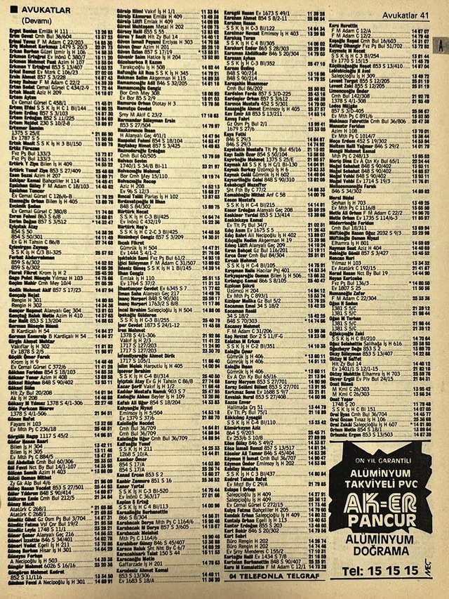 İzmir 1982-1983 Meslek Reklam İlanı Efemera S41 Teşhir Ürün