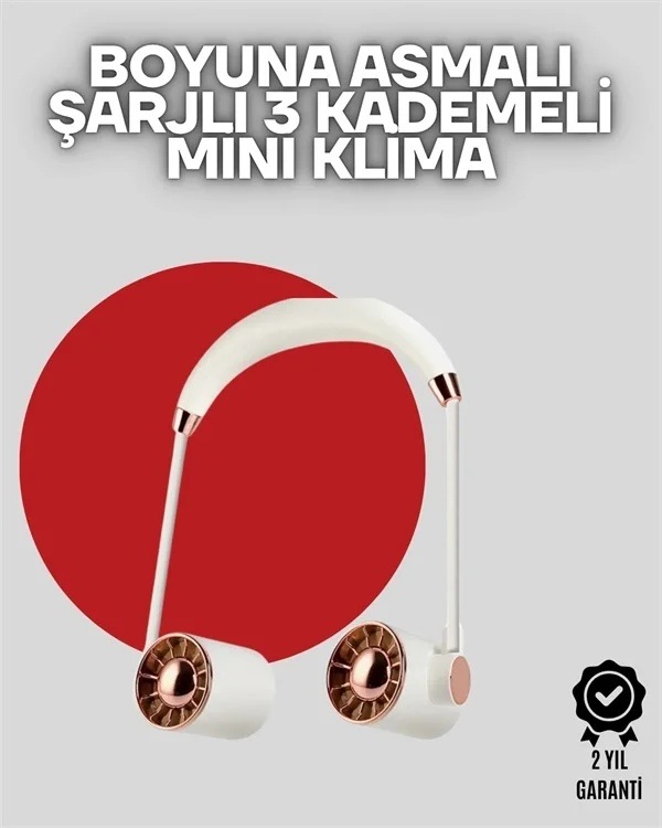 Ers Boyuna Asılan Taşınabilir Küçük Fan Turbo Motor, 5 Kanat, Katlanabilir Gövde