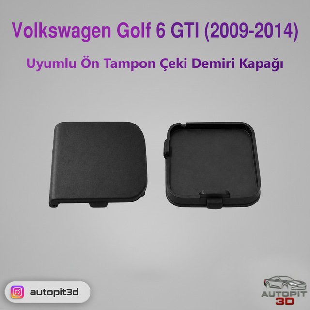 Volkswagen Golf 6 Gtı 2009-2014 Uyumlu Ön Tampon Çeki Demiri Kapağı