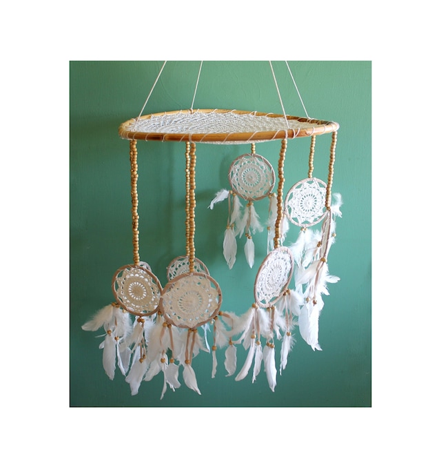 4 Adet Rüya Kapanı Düş Kapanı Dream Catcher No:2 L 42x110 Cm Asma Dekorasyon Süsü Duvar Pencere İçin