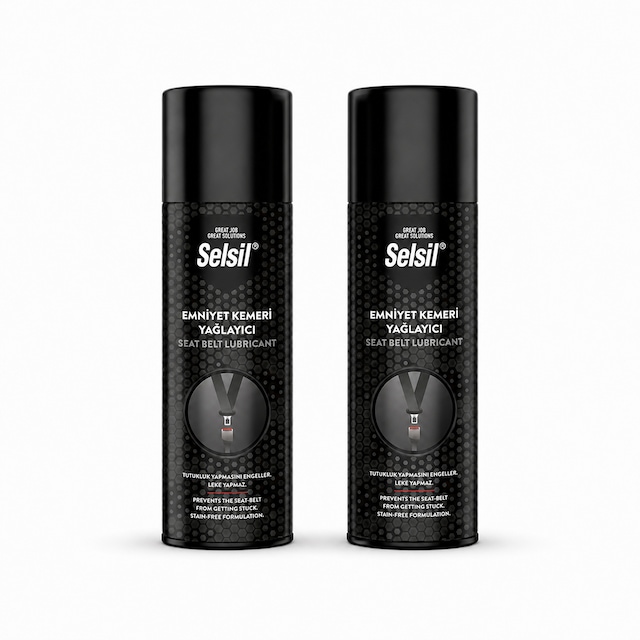 Selsil Emniyet Kemeri Yağlayıcı Sprey 200 Ml Düzgün Sarılması İçin Bakım Koruyucu Sprey 2 Adet