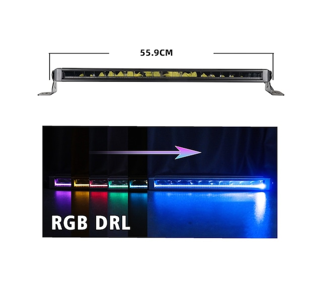 Space Offroad Sis Lambası Beyaz 100w 55,9 Cm Beyaz-sarı Gündüz Ledli 12-36v Adet / Lass360-1