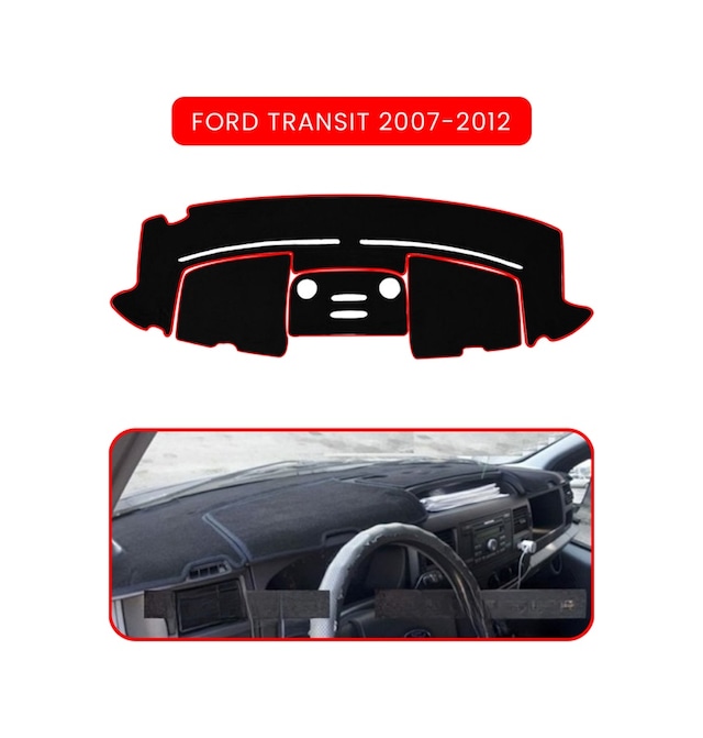 Ford Transit 2007-2012 Torpido Koruma Halısı Kırmızı Kenar