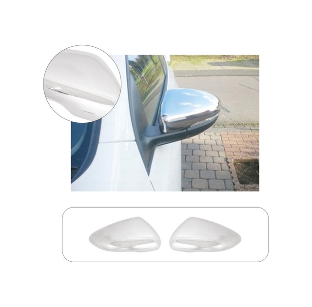 Volkswagen Golf 6 Uyumlu 2010-2013 Krom Ayna Kapağı 2 Parça Paslanmaz Çelik
